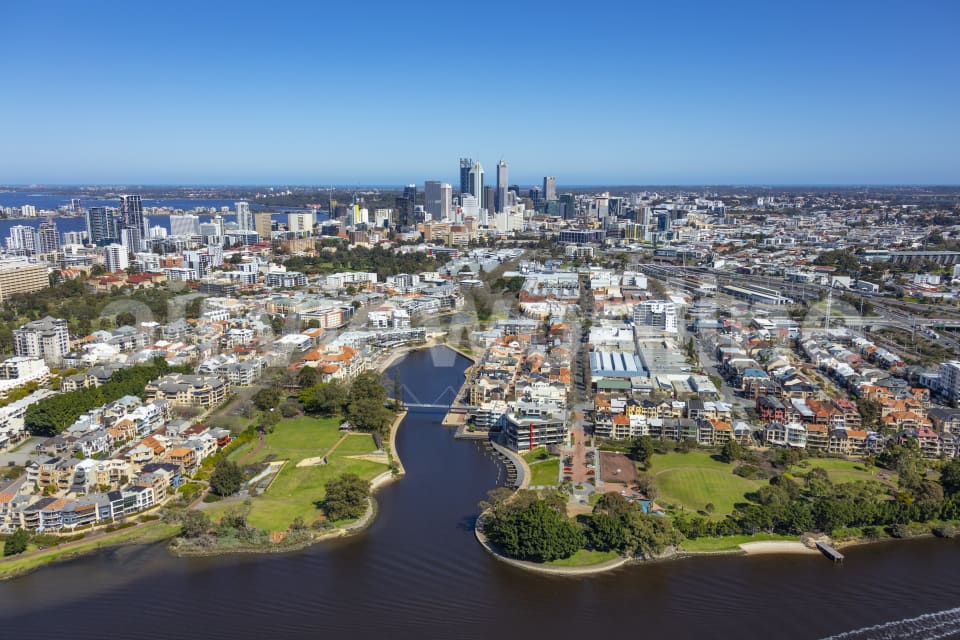 Aerial Image of Claisebrook Cove East Perth