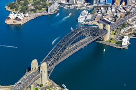 Aerial Image of SYDNEY CBD, SYDNEY HARBOUR BRIDGE, THE ROCKS AND CIRCULAR QUAY