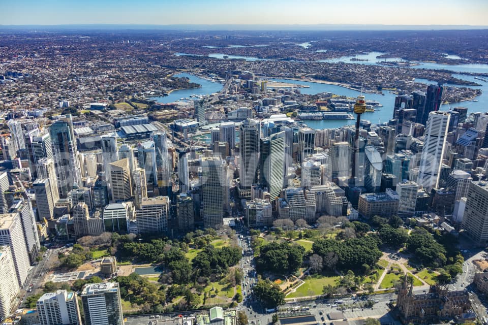 Aerial Image of Sydney CBD Looking To The West