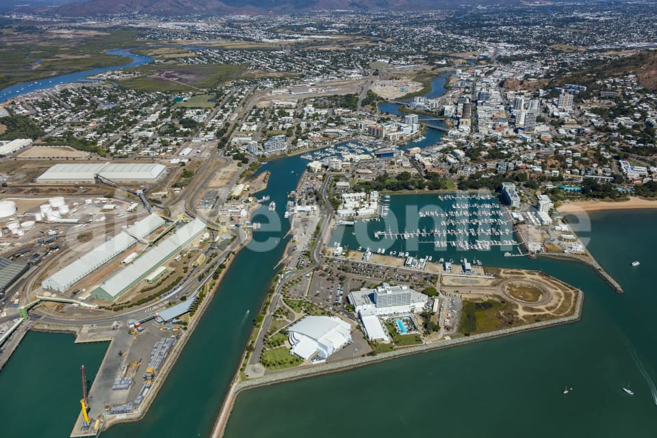 Aerial Image of Breakwater Marina And Ferry Townsville