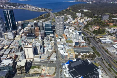 Aerial Image of PERTH CBD LOOKING WEST