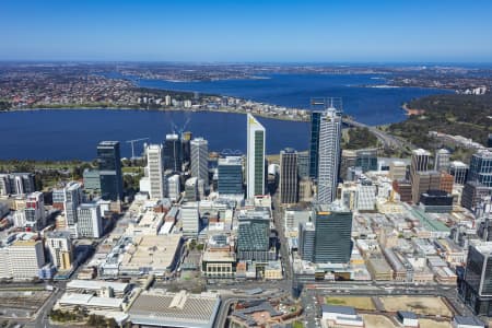 Aerial Image of PERTH CBD LOOKING WEST