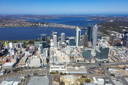 Aerial Image of PERTH CBD LOOKING WEST