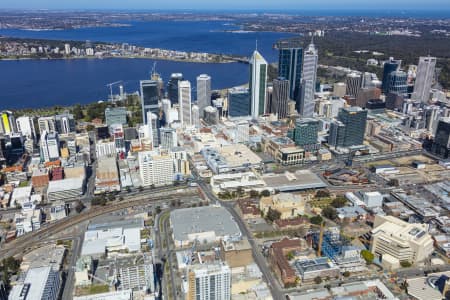 Aerial Image of PERTH CBD LOOKING WEST