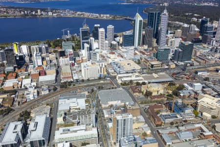 Aerial Image of PERTH CBD LOOKING WEST