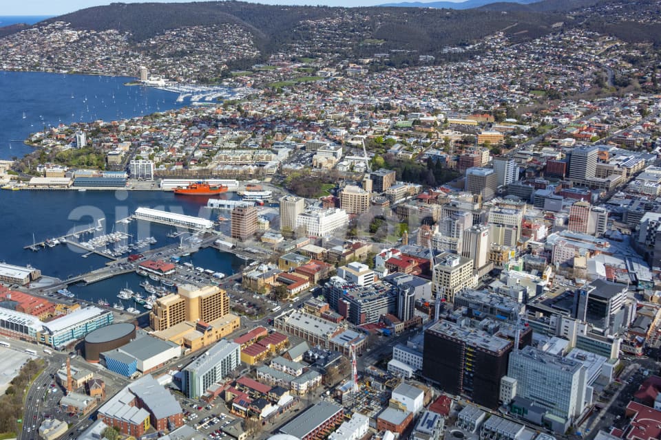 Aerial Image of Hobart CBD