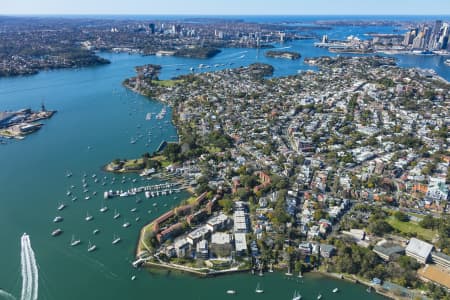 Aerial Image of SOMERVILLE POINT BALMAIN