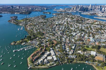 Aerial Image of SOMERVILLE POINT BALMAIN