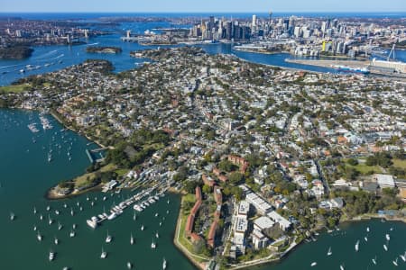 Aerial Image of SOMERVILLE POINT BALMAIN