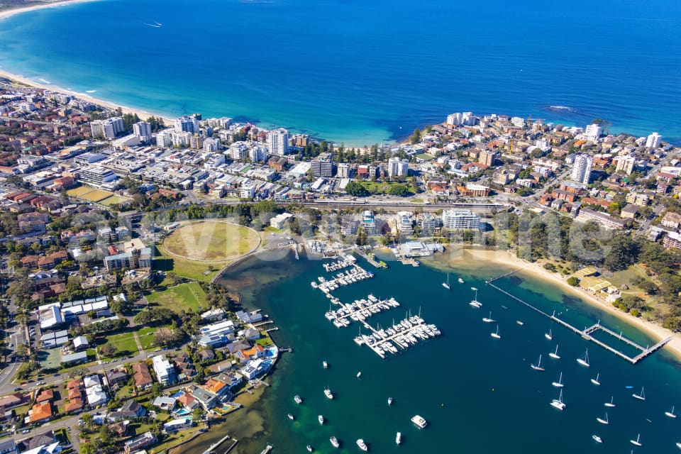 Aerial Image of Cronulla Station and Wharf