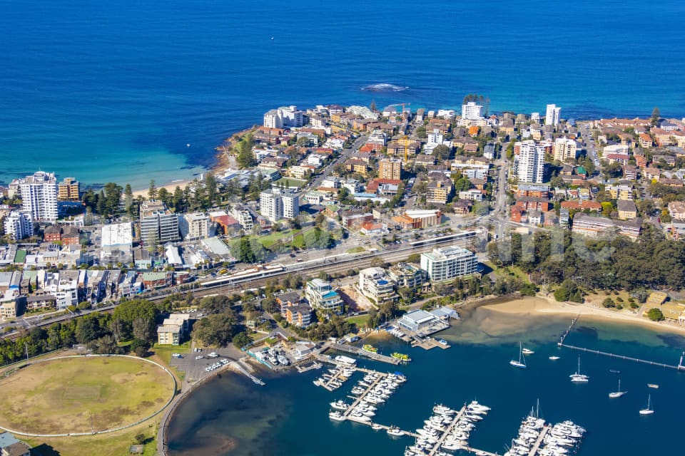 Aerial Image of Cronulla Station and Wharf