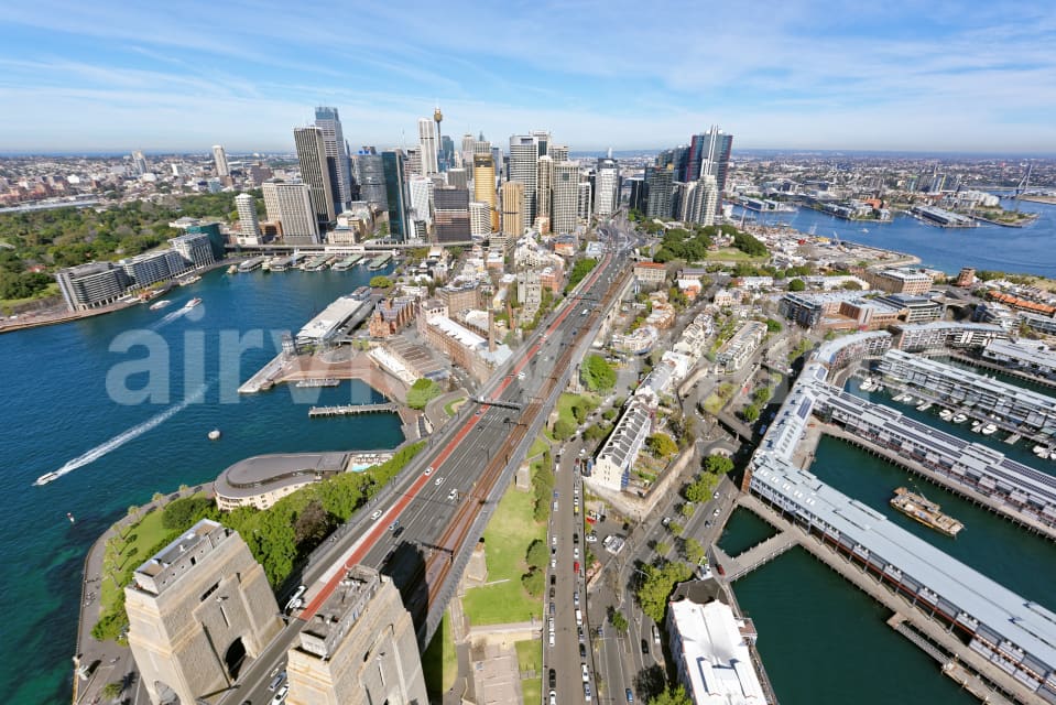 Aerial Image of Sydney CBD Viewed From Above Dawes Point