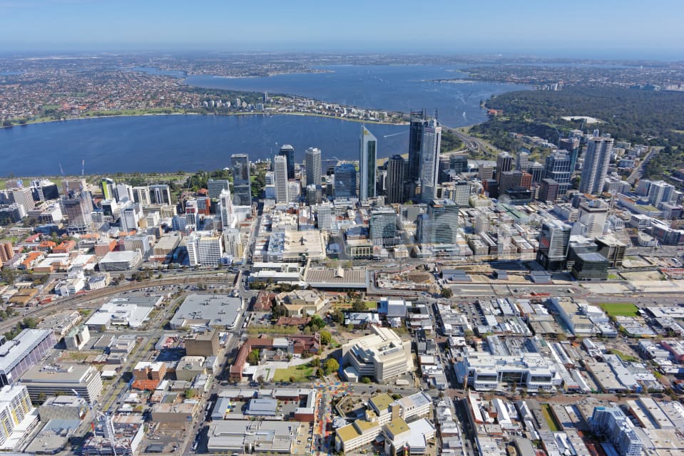 Aerial Image of Northbridge And Perth CBD Looking South