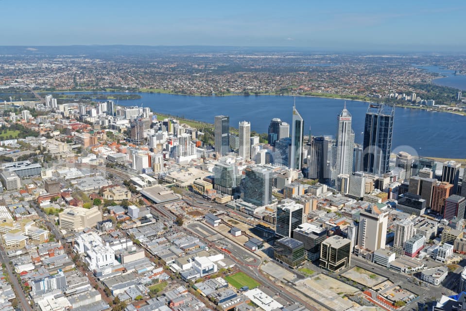 Aerial Image of Perth CBD From The North-West