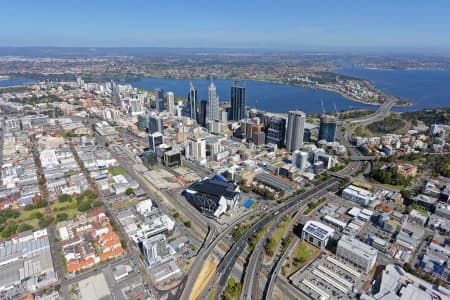 Aerial Image of PERTH CBD FROM THE NORTH-WEST