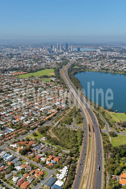 Aerial Image of Lake Monger Looking South-East