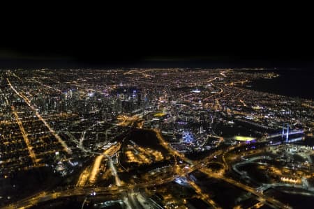 Aerial Image of MELBOURNE NIGHT SERIES