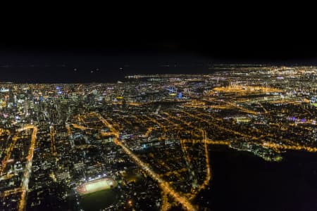 Aerial Image of MELBOURNE NIGHT SERIES
