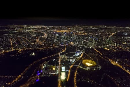 Aerial Image of MELBOURNE NIGHT SERIES