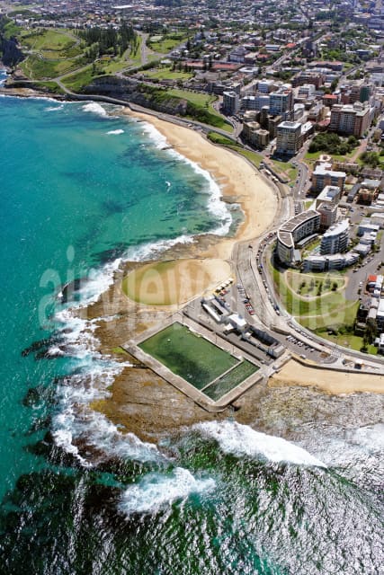 Aerial Image of Newcastle Ocean Baths Looking South-West To The City