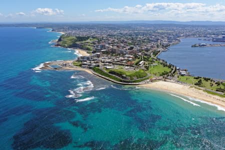 Aerial Image of NOBBYS BEACH LOOKING SOUTH-WEST OVER NEWCASTLE