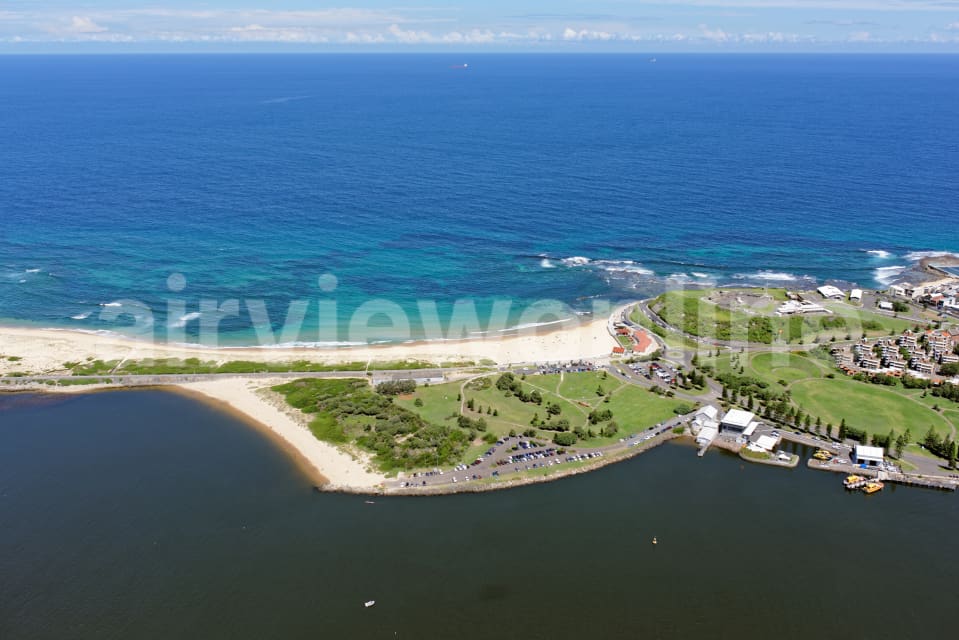 Aerial Image of Nobbys Beach Looking East