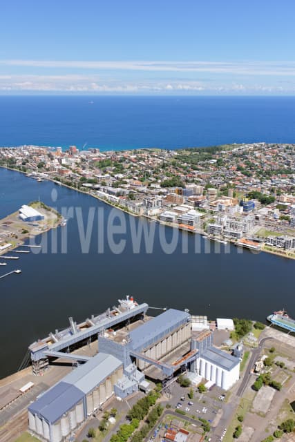 Aerial Image of Port Of Newcastle Looking South-East Over CBD