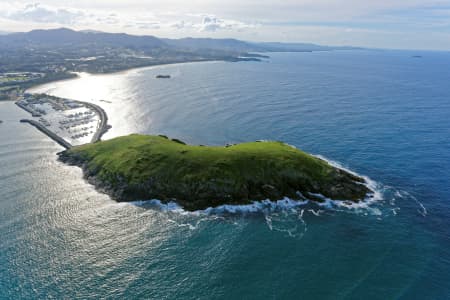Aerial Image of MUTTONBIRD ISLAND LOOKING NORTH-WEST