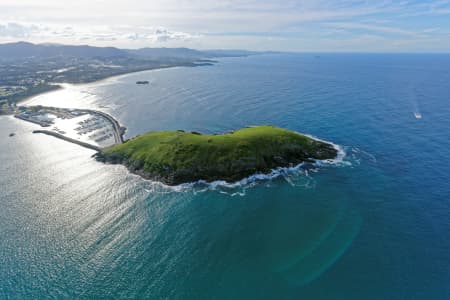 Aerial Image of MUTTONBIRD ISLAND LOOKING NORTH-WEST