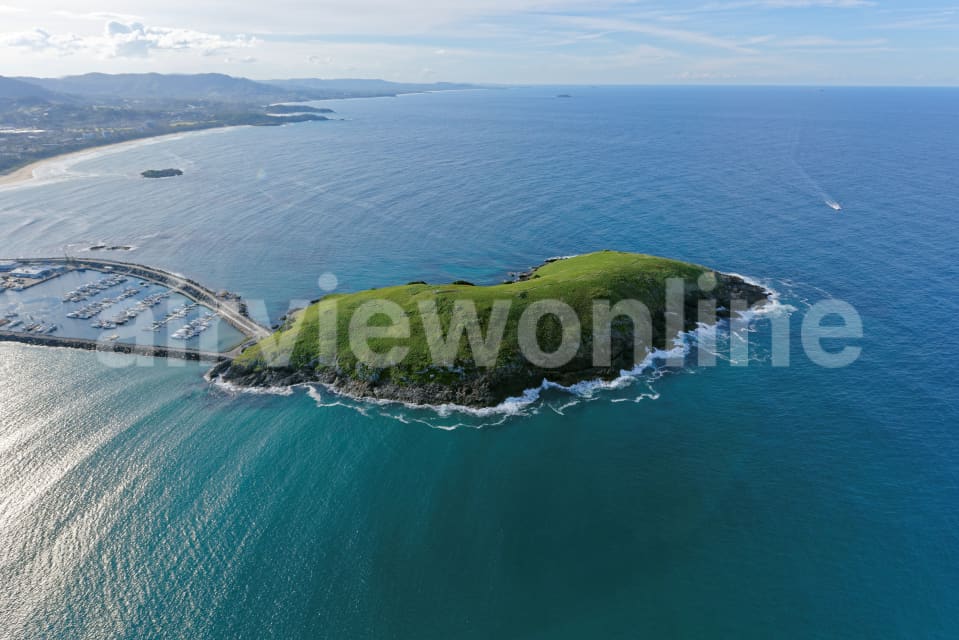 Aerial Image of Muttonbird Island Looking North