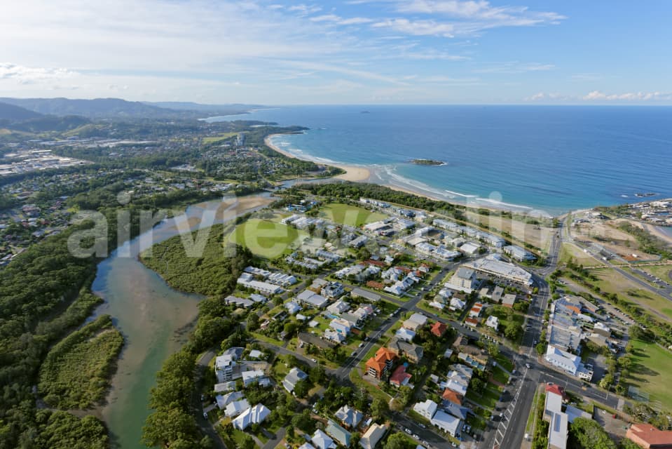 Aerial Image of Park Beach, Coffs Harbour, Looking North-East