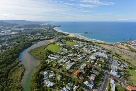 Aerial Image of PARK BEACH, COFFS HARBOUR, LOOKING NORTH-EAST