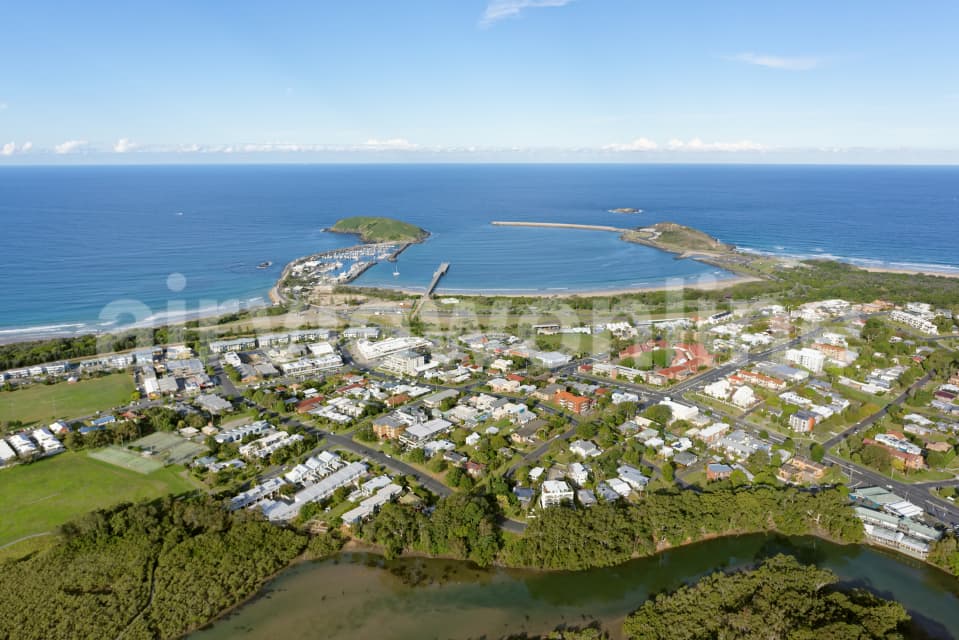 Aerial Image of Coffs Harbour Looking East Over Jetty Beach
