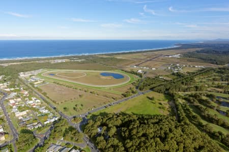 Aerial Image of COFFS HARBOUR RACECOURSE AND AIRPORT