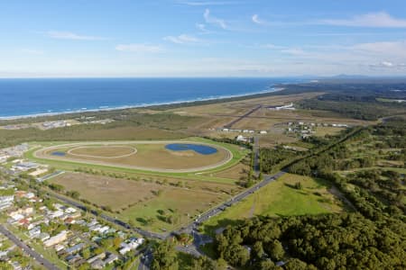 Aerial Image of COFFS HARBOUR RACECOURSE AND AIRPORT