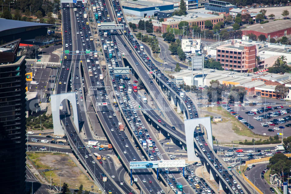 Aerial Image of West Gate Freeway Docklands