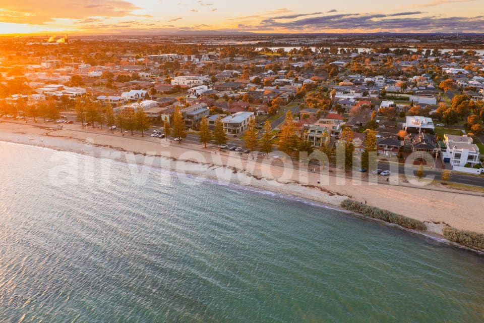 Aerial Image of Altona Beach at Sunset