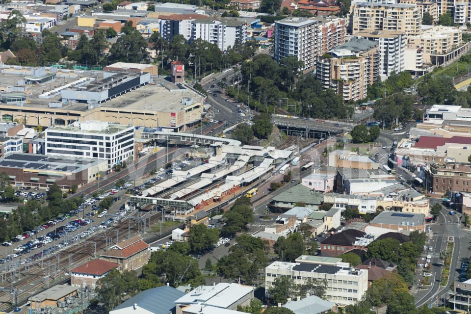 Aerial Image of Hornsby Station & Westfield