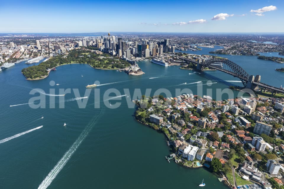 Aerial Image of Kirribilli And  Sydney Harbour
