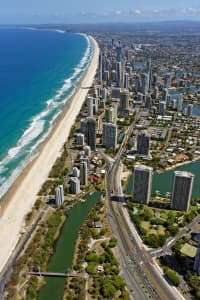 Aerial Image of SURFERS PARADISE VIEWED FROM THE NORTH