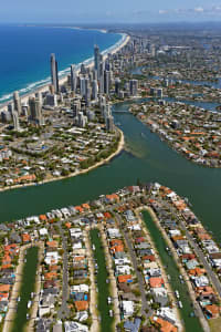 Aerial Image of SURFERS PARADISE VIEWED FROM THE NORTH
