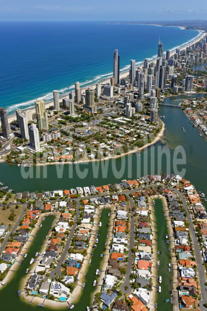 Aerial Image of Surfers Paradise Viewed From The North