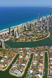Aerial Image of SURFERS PARADISE VIEWED FROM THE NORTH-WEST