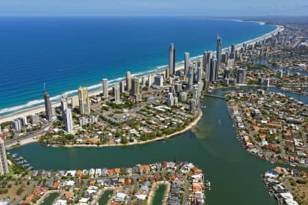Aerial Image of SURFERS PARADISE VIEWED FROM THE NORTH-WEST