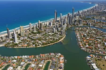 Aerial Image of SURFERS PARADISE VIEWED FROM THE NORTH-WEST