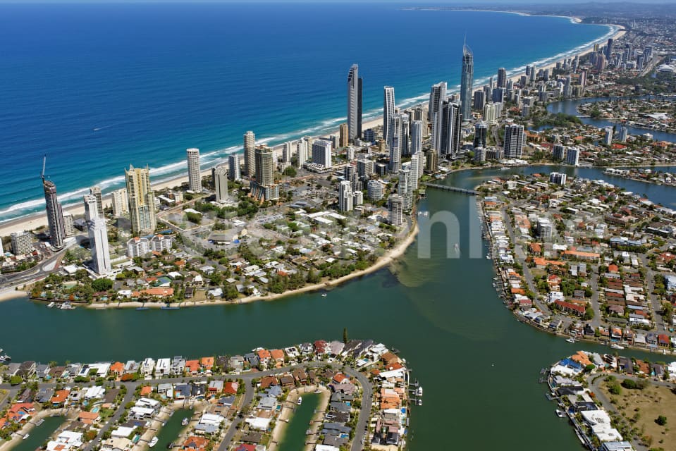 Aerial Image of Surfers Paradise Viewed From The North-West