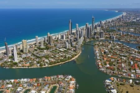 Aerial Image of SURFERS PARADISE VIEWED FROM THE NORTH-WEST