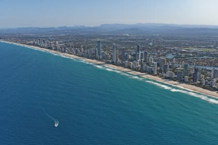 Aerial Image of SURFERS PARADISE SKYLINE FROM THE NORTH-EAST