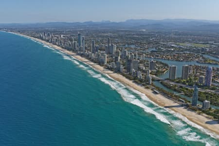 Aerial Image of SURFERS PARADISE SKYLINE FROM THE NORTH-EAST