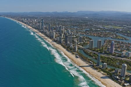 Aerial Image of SURFERS PARADISE SKYLINE FROM THE NORTH-EAST